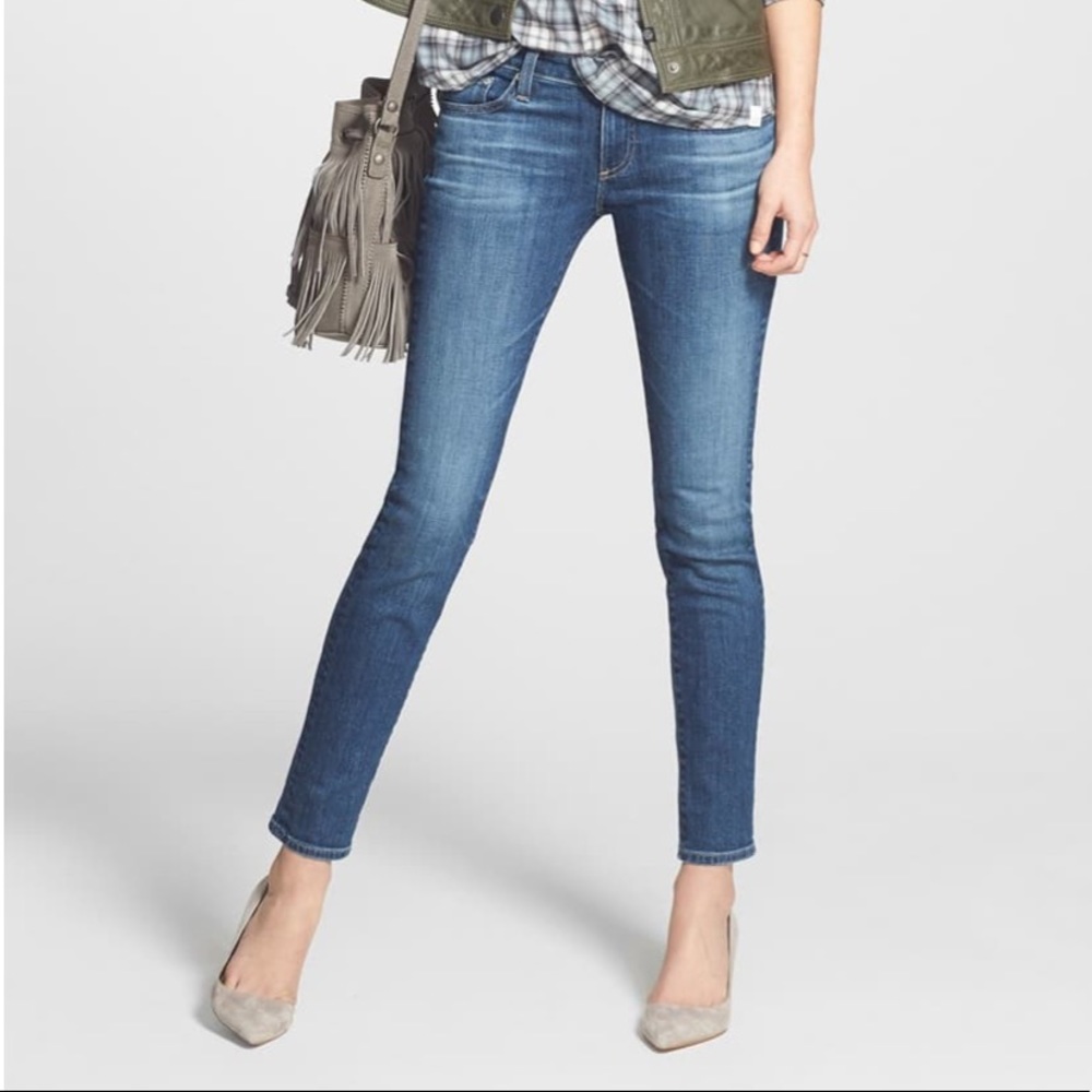 Anthropologie AG Adriano Goldschmied “The Stilt” Cigarette Leg Blue Jeans 26R
